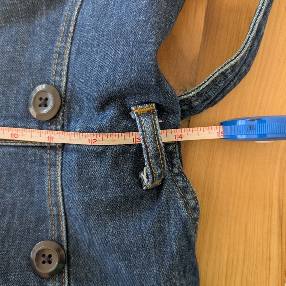 JCREW 💙DENIM💙 BUTTON TRENCH DRESS // SIZE 6 - Picture 8 of 8